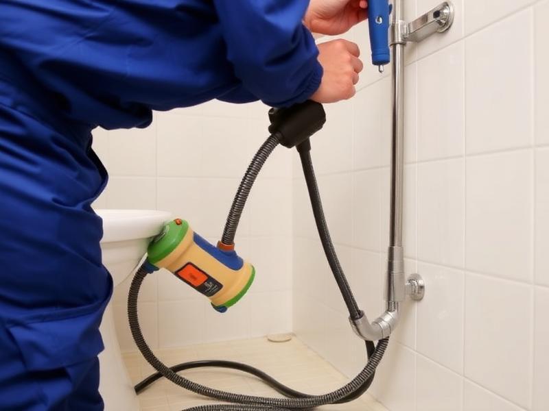 Technicien réalisant un débouchage professionnel