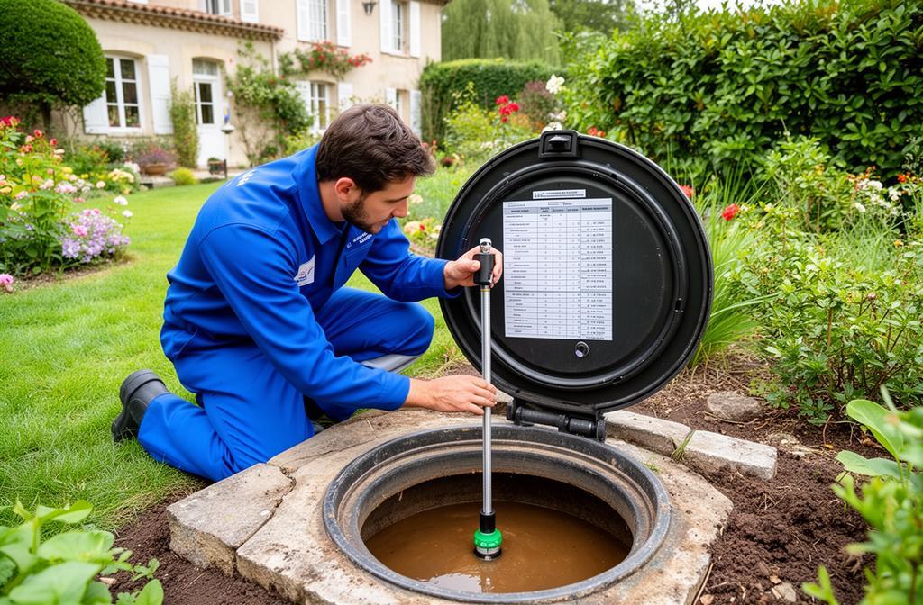 Inspection diagnostique d'une fosse septique résidentielle en Île-de-France